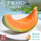 【父の日メロン】夕張メロン ご贈答向け品(糖度11%以上)1.3kg(1玉)【共撰優品】【送料無料】