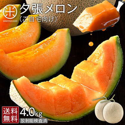 【予約】夕張メロン ご自宅向け品(糖度10%以上) 4.0kg(2-3玉)【訳あり品】【個選】【送料無料】